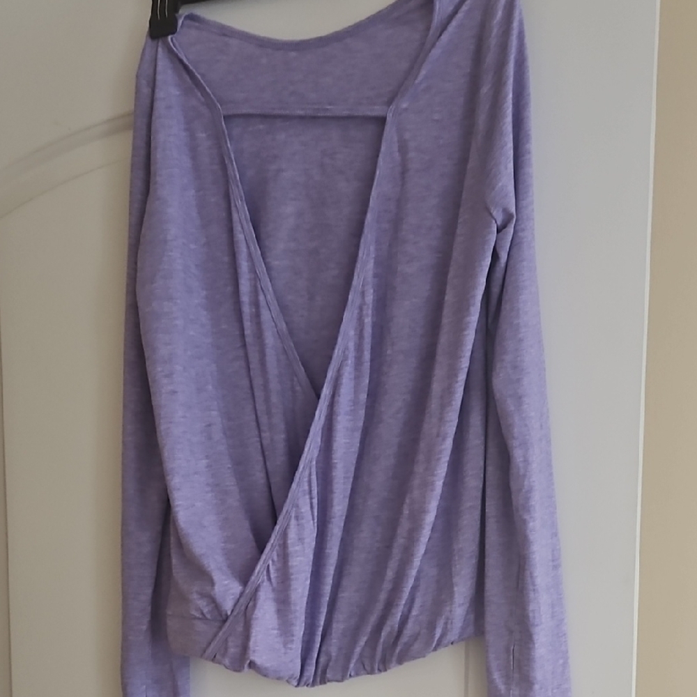 Lavender Open Back Yoga Top
